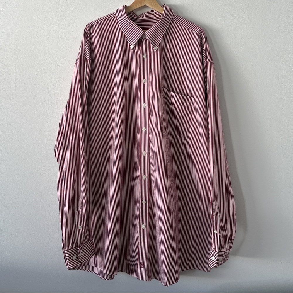 Rochester Red And White Striped Dress Shirt Size 3XT